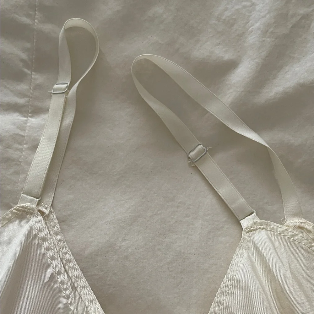 Vintage Cream Taffeta Full Slip - Bias Cut Chemise - Picture 5 of 10